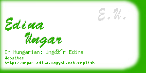 edina ungar business card